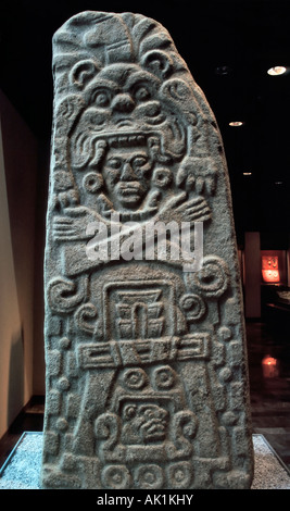 Danzante de Monte Alban au Musée national d'anthropologie de Mexico Banque D'Images