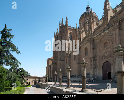 Catedral Nueva (nouvelle cathédrale), Plaza Anaya, Salamanque, Castille et Leon, Espagne Banque D'Images