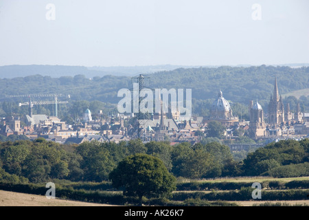 Vue de la ville d'Oxford de Oxford Hinksey hill Banque D'Images