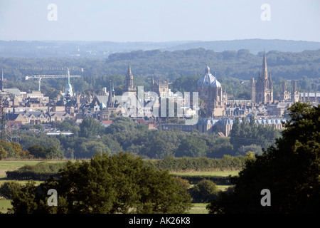 Vue de la ville d'Oxford de Oxford Hinksey hill Banque D'Images