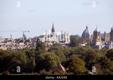 Vue de la ville d'Oxford de Oxford Hinksey hill Banque D'Images