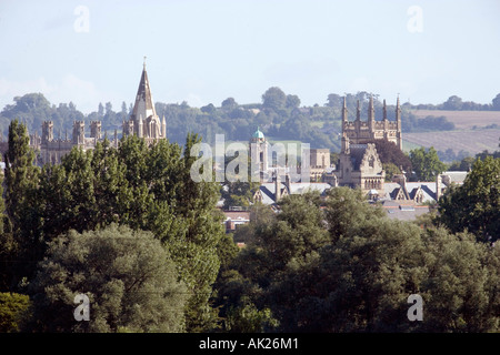 Vue de la ville d'Oxford de Oxford Hinksey hill Banque D'Images