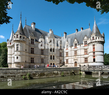 Chateau d'Azay-le-Rideau, la vallée de la Loire, France Banque D'Images