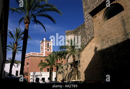 Javea Xabia vieille ville avec marché municipal église Province Alicante Valence Espagne Comunity Banque D'Images