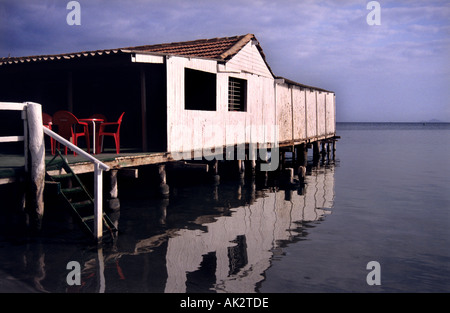 Maison tipique Mar Menor Lo Pagan San Pedro del Pinatar Murcia Costa Calida Espagne Banque D'Images