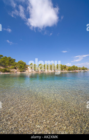 Camp de l'eau vide Vira Hvar Croatie beach Banque D'Images