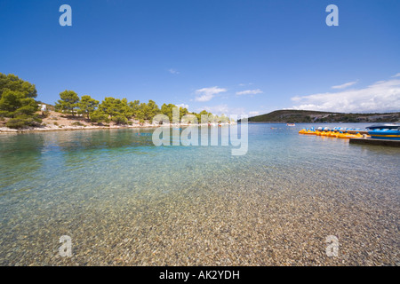 Camp de l'eau vide Vira Hvar Croatie beach Banque D'Images