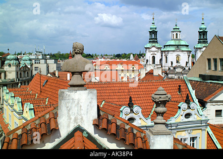 Toits De Stare Mesto (Vieille Ville), Prague, République Tchèque Banque D'Images