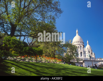 La basilique du Sacré-Cœur, Montmartre Paris France Banque D'Images