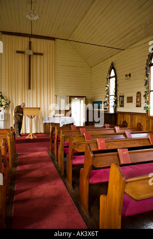 L'intérieur de l'Église Aokautere Nouvelle-zélande Banque D'Images