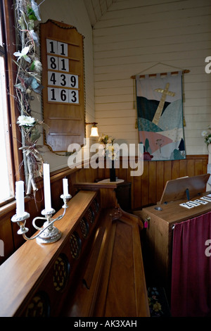 L'intérieur de l'Église Aokautere Nouvelle-zélande Banque D'Images