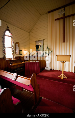 L'intérieur de l'Église Aokautere Nouvelle-zélande Banque D'Images