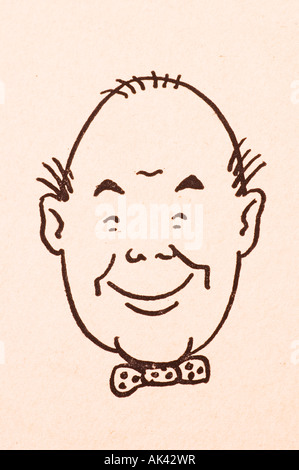 Caricature d'un écolier des années 1950 Rapport annuel Banque D'Images