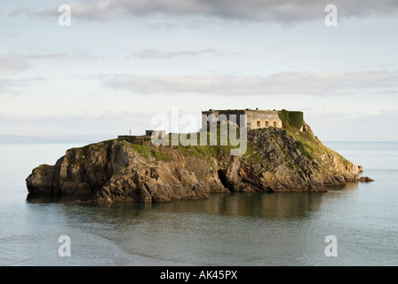 St Catherine's Fort, St Catherine's Island, Tenby, Pembrokeshire, Pays de Galles, Royaume-Uni. Prises à partir de la falaise sud Banque D'Images