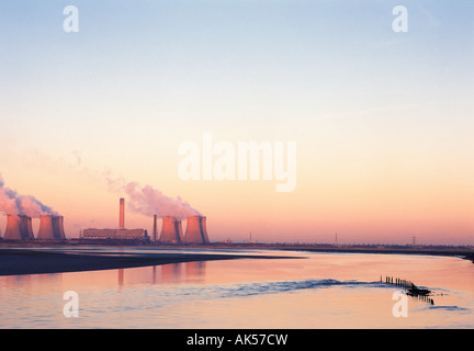 Royaume-uni, Angleterre, Cheshire, Warrington, Fiddlers Ferry Power Station. Banque D'Images