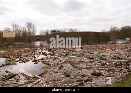 Inondation de haute Elbe / Hitzacker Banque D'Images