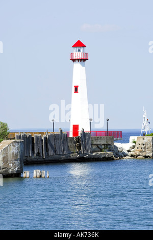 Le phare de Saint Ignace dans la partie supérieure du Michigan Penninsula MI Banque D'Images