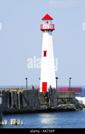 Le phare de Saint Ignace dans la partie supérieure du Michigan Penninsula MI Banque D'Images