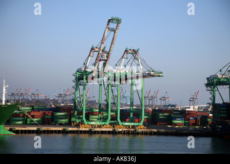 San Pedro Californie Barge ship docks Banque D'Images