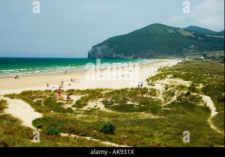 Playa de Berria, près de Santona, Cantabrie, dans le Nord de l'Espagne Banque D'Images