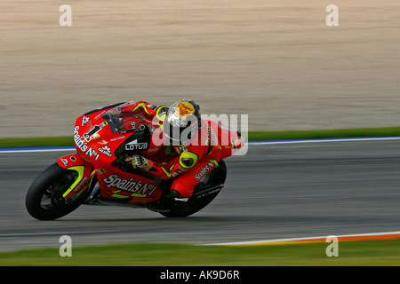 Moto 250cc rider Jorge Lorenzo d'Espagne son vélo à vitesses Comunitat Valenciana 2007 Grand Prix moto de Cheste Banque D'Images