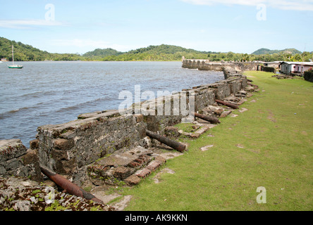 Ruines de la forteresse de San Jerónimo à Portobelo Province Colon Panama Banque D'Images