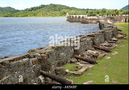 Ruines de la forteresse de San Jerónimo à Portobelo Province Colon Panama Banque D'Images