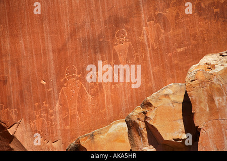 Pétroglyphes Capitol Reef National Park Southern Utah USA Banque D'Images