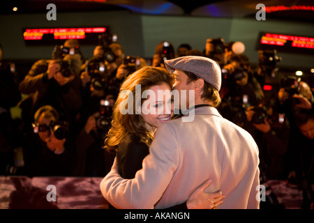 Brad Pitt et Angelina Jolie à beo wulf film premiere'leicester square londres Banque D'Images