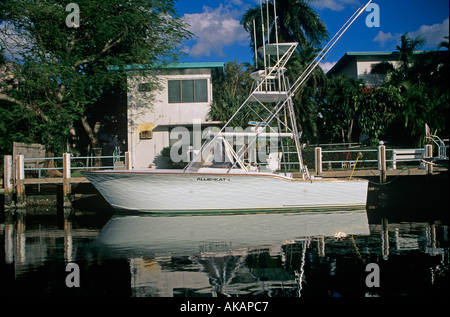 Maisons en bord de mer à la location ou à la voie navigable côtière Fort Lauderdale Florida USA Banque D'Images