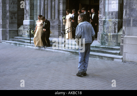 Mariage à Tramp Banque D'Images