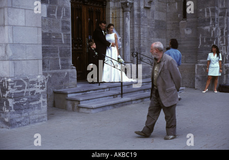 Mariage à Tramp Banque D'Images