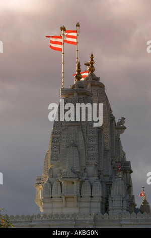 Célébration de la fête hindoue de Diwali Nouvel An hindou au temple BAPS Shri Swaminarayan Mandir Neasden Londres Banque D'Images