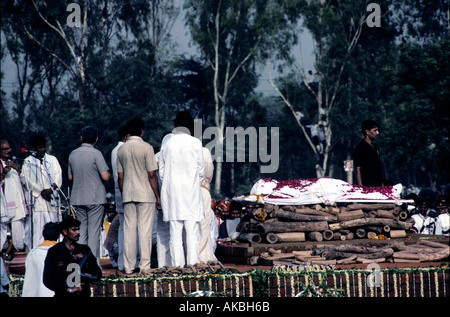 Funérailles de Rajiv Gandhi en Inde Banque D'Images