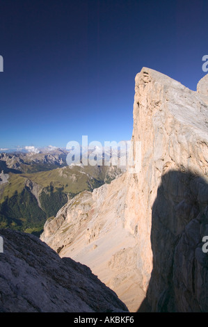 La Gran Vernel sur le côté de la Marmolada le sommet le plus élevé des Dolomites italiennes Banque D'Images