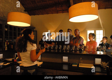 Dégustation de vin Provence France Banque D'Images