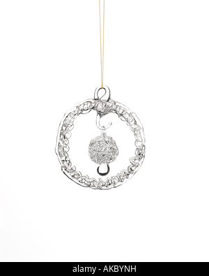 Couronne crystal Christmas ornament hanging raccroché Banque D'Images