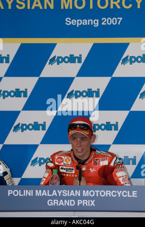 De l'Australien Casey Stoner Ducati Marlboro gagnant de 2007 Le Grand Prix moto de Malaisie Polini Circuit Sepang Malaisie à prés Banque D'Images