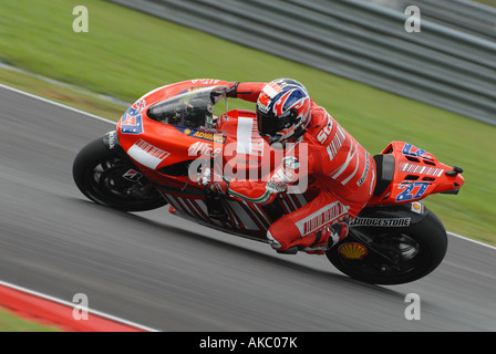 De l'Australien Casey Stoner Ducati Marlboro à Polini Grand Prix moto de Malaisie circuit de Sepang en Malaisie Banque D'Images