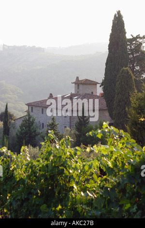 Gîte rural La Villa Vignamaggio à Greve in Chianti Italie Banque D'Images