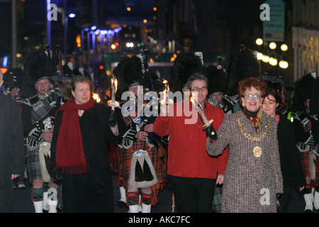 Parade d'ouverture Celtic Connections Banque D'Images