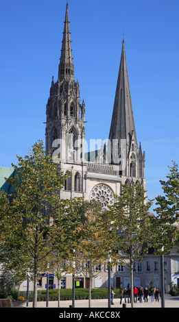 France Ile de France la cathédrale de Chartres Banque D'Images