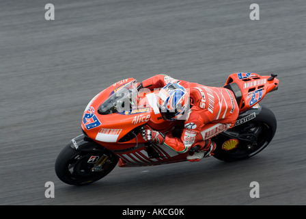 De l'Australien Casey Stoner Ducati Marlboro en 2007 le Grand Prix moto de Malaisie Polini Circuit Sepang Malaisie Banque D'Images