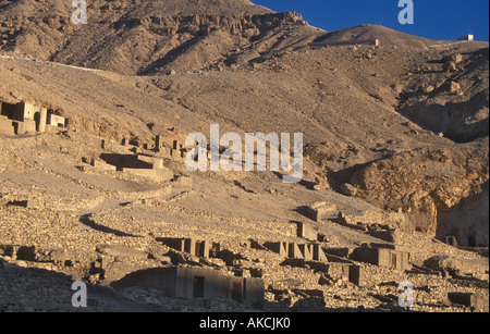 Les travailleurs village près de la vallée des rois, Egypte Banque D'Images