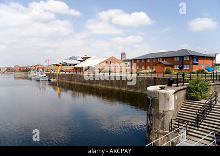 L'Eaglet HMS de la Brunswick Dock, Liverpool, Angleterre, Royaume-Uni Banque D'Images