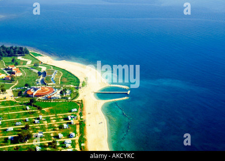 Croatie, péninsule d'Istra, vue aérienne Banque D'Images