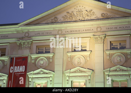 Teatro Español Theatre, Plaza Santa Ana, Madrid, Espagne Banque D'Images