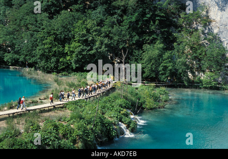 Patrimoine mondial de l'UNESCO, le parc national de Plitvice Lakes Banque D'Images