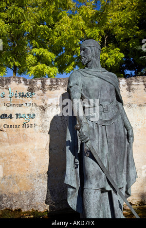 Monument à Rodrigo Diaz de Vivar vivar dans l'Hotel Nobel de cid burgos CASTILLE LEON Espagne Banque D'Images