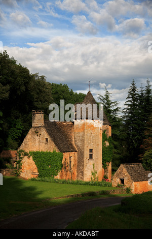 Le Château de Lacypierre à Saint Crépin et Carlucet Banque D'Images